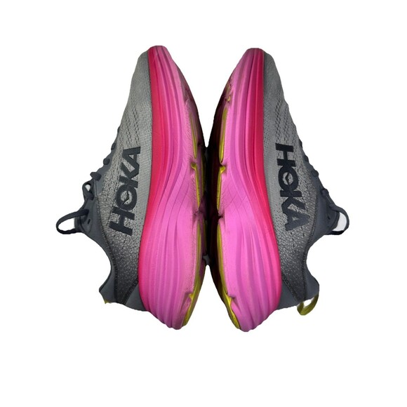 Hoka One One Bondi 8 Women's Running Shoes  Gray/Pink, Athletic size 8B - Picture 10 of 13